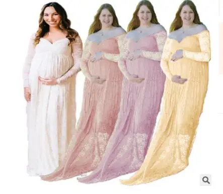 Новые Красивые беременная мать платье для беременных Подставки для фотографий Для женщин Беременность одежда кружевное платье для беременных фото Костюмы