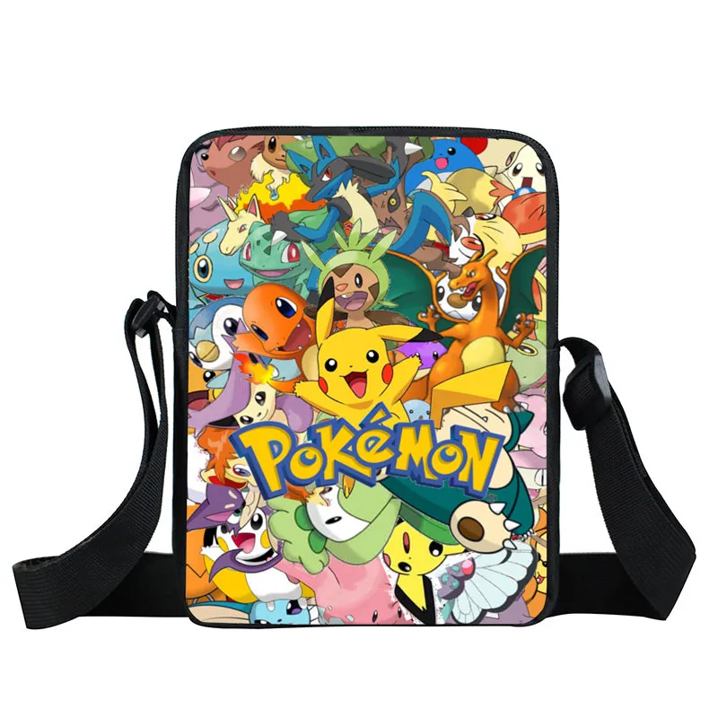 Аниме Покемон Pikacun мини-сумка-мессенджер Kyogre Pidgeotto для девочек и мальчиков, школьные сумки, Детская сумка для книг, сумки через плечо для закусок, ланча - Цвет: XKBCWXJL46