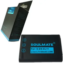 SOULMATE EN-EL11 lithium batteries pack EN EL11 Digital Camera Battery ENEL11 LI-60B D-Li78 For Nikon D40 D40X D60 D3000 D5000