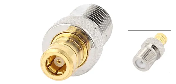 Uxcell F Тип Женский к SMA штекер переходник для коаксиального кабеля коннектор серебристого цвета 4 | bnc | обжим | f | m | mcx | pal | rca | rf