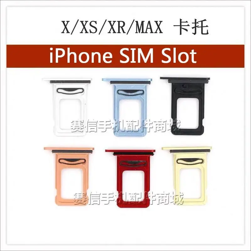

X XS XR XSMAX Single Dual Micro SIM SD TF Card Slot Tray Holder Reader Waterproof Adapter Insert Eject Motherboard Spare Part