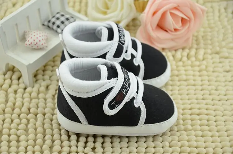 Высокое качество тапки Prewalker первых шагов кроватки Спорт 0-18 месяцев; симпатичная одежда для малышей Обувь для девочек и мальчиков мягкая