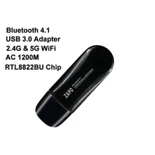 ZAPO 5G wifi Добавить Bluetooth 4,1 Беспроводной AC USB 3,0 Dongle 1200 Мбит/с Lan адаптер Встроенный антенны сетевая карта для настольного ноутбука