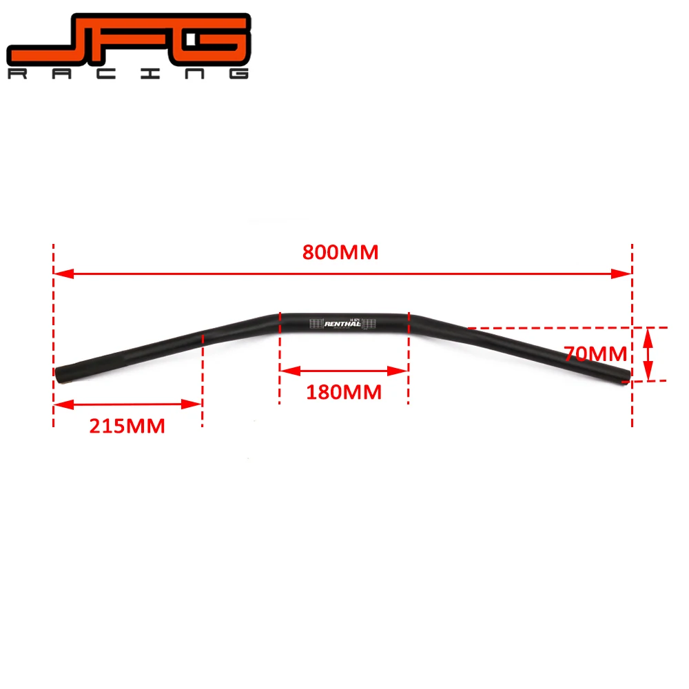 Фэтбайк черный Renthal на руль 1 1/8 дюйма 28 мм для KTM SX SXS SXF EXC EXCF XC XCF XCW XCFW 125 150 200 250 350