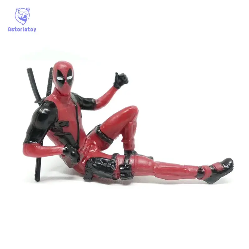 

Marvel X-Men Deadpool 2 Action Figure Sitting Posture Model Anime Mini Doll Decoration PVC Collection Figurine Toys model