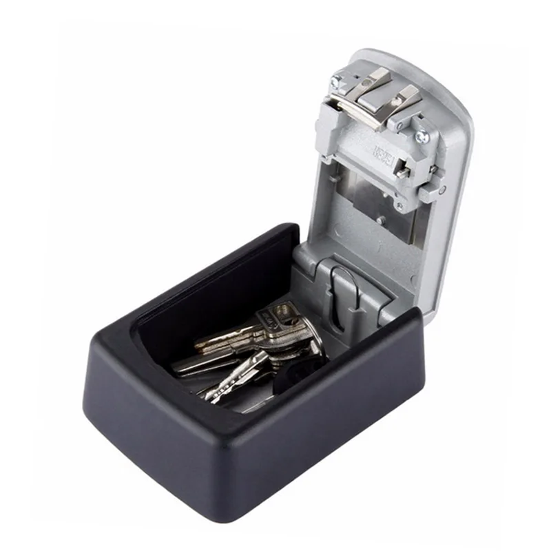 

Key Storage Lock Box Wall Mount Holder 4 Digit Combination Safe Outdoor Security ING-SHIPPING