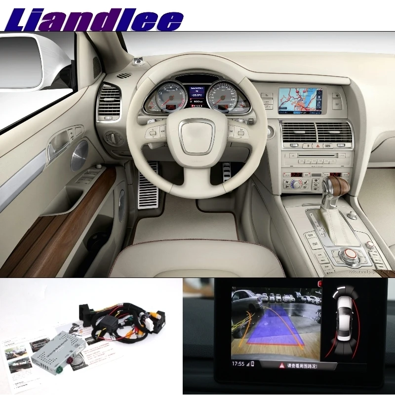 Liandlee Автомобильная камера заднего вида интерфейс декодер адаптера наборы для Audi Q7 4L 2005~ Mmi обновление системы