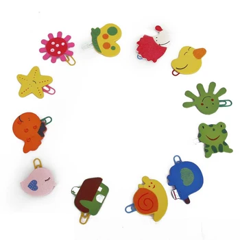 

12 PCS Colorful Shapes Kids Children Cartoon Clip Bookmarks Beautiful