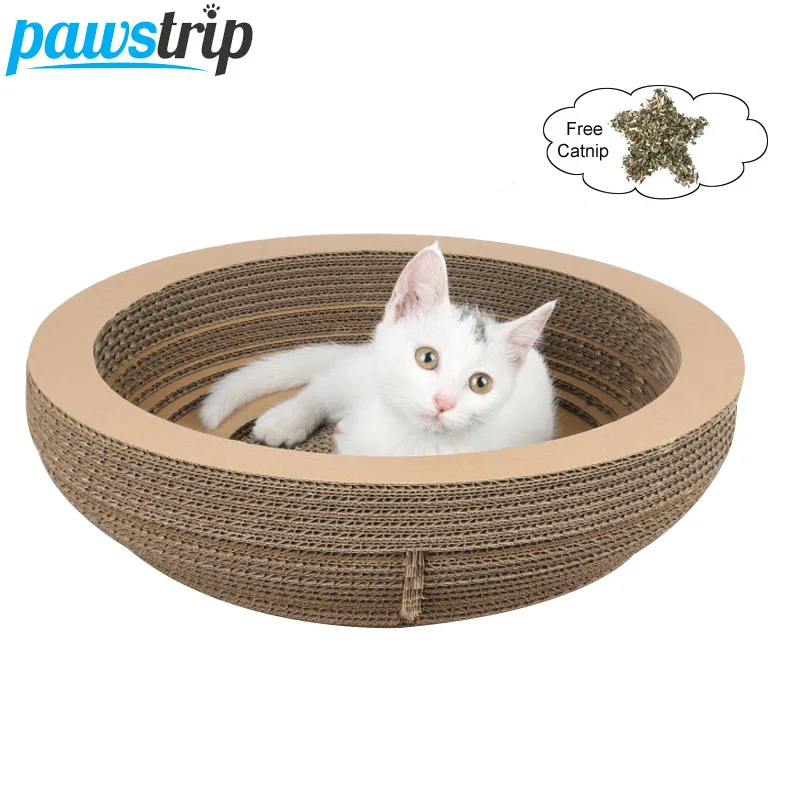 

S/L Cat Scratch Board Bowl Corrugated Paper Cat Beds Scratching Pad Cat Nest Cat Scratcher Toys For Grinding Claws Body Massage