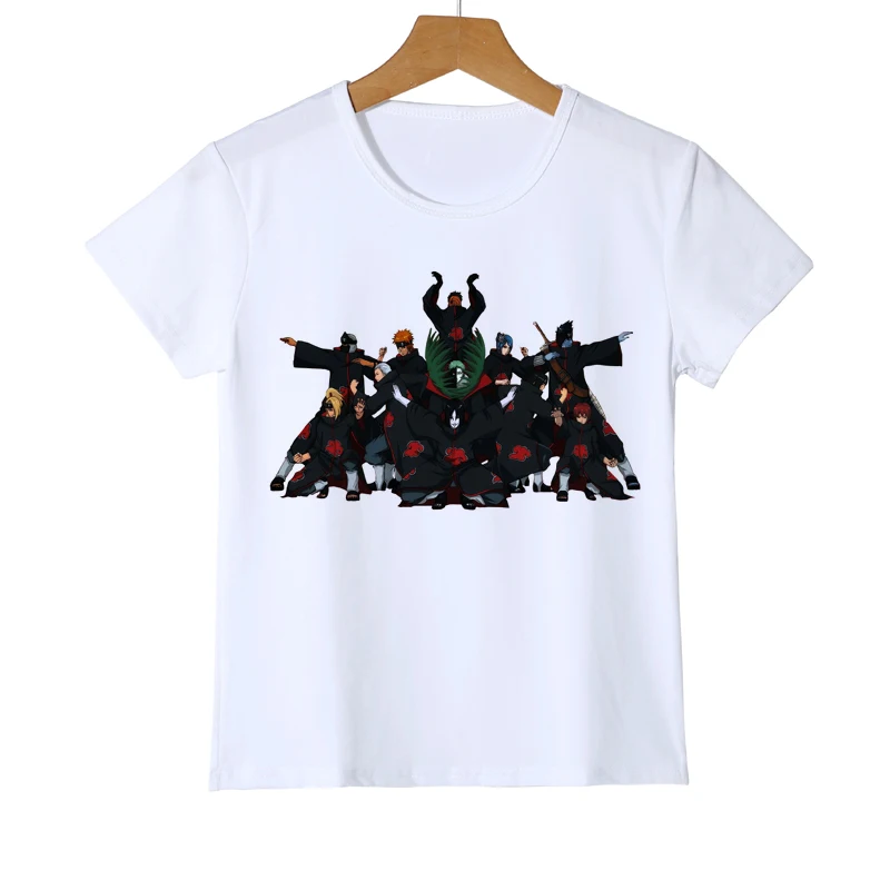 Sasuke Ninjia Naruto/Детская футболка с героями мультфильмов футболка с аниме «Акацуки Учиха Итачи Шаринган» подарок для детей, футболка для маленьких мальчиков и девочек футболка, Z38-2