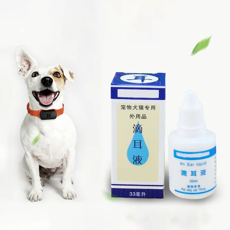 

33ml Dog Ear Canal Cleaner Pet Ear Drops for Cat Ear Canal Inflammation Earplugs Pet Ears Kill bacteria Relieve Itching
