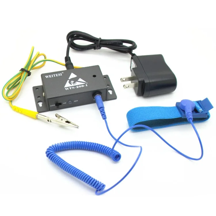 

Wired anti-static Bracelet Wrist Strap alarm on-line monitor