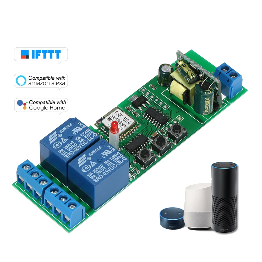 

2CH AC85-250V Wireless Switch Timer Phone APP Remote Control Smart Wifi Switch Universal Automation Module for Smart Home