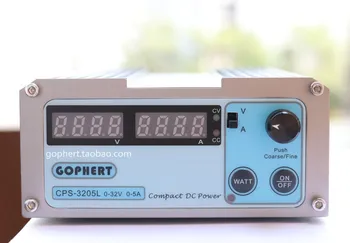 

GOPHERT Precision Compact Digital Switch Adjustable DC Power Supply OVP/OCP/OTP Low Power 32V 5A 30V 110V-230V 0.01V/0.001A EU