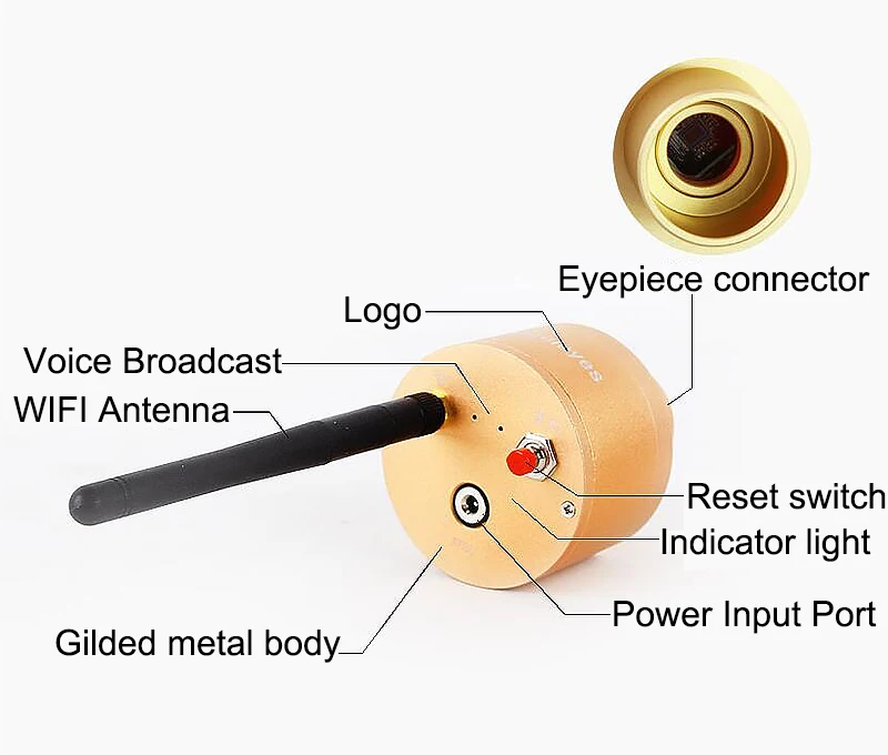 1,25 дюймов wifi электронный окуляр 2.0MP Смарт CMOS веб-камера USB цифровой астрономический монокулярный телескоп камера окулярный объектив