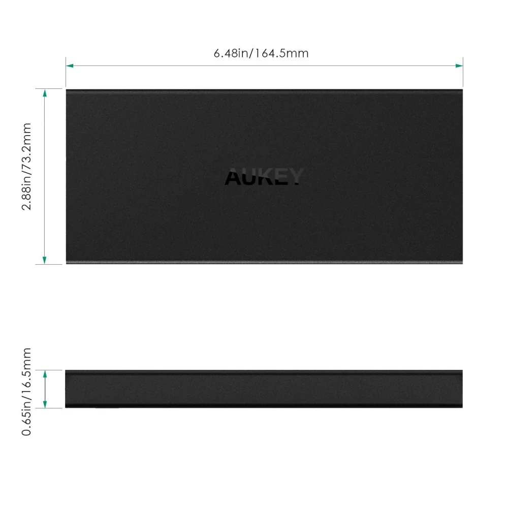 Внешний аккумулятор AUKEY быстрая зарядка 2 0 16000 мАч для Nintendo Switch iPhone X/8/Plus/7/6 s Samsung S8 +