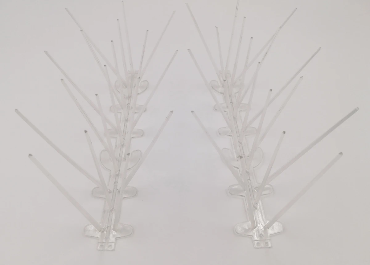 Plastic Polycarbonate Bird Spikes,UV Proof Pigeon Spikes Kit ,5feet(6paks)