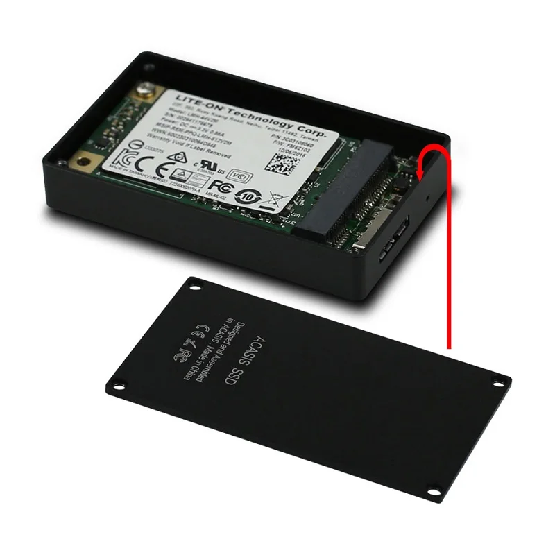 Высокоскоростной USB 3 0 Acasis FA 2413 mSATA SSD корпус внешний мобильный жесткий диск
