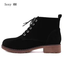 Alta Qualidade Primavera Outono Inverno Martin Sapatos Botas Curtas Senhoras Lace-up Tornozelo Mulheres Botas de Couro Genuíno botas femininas