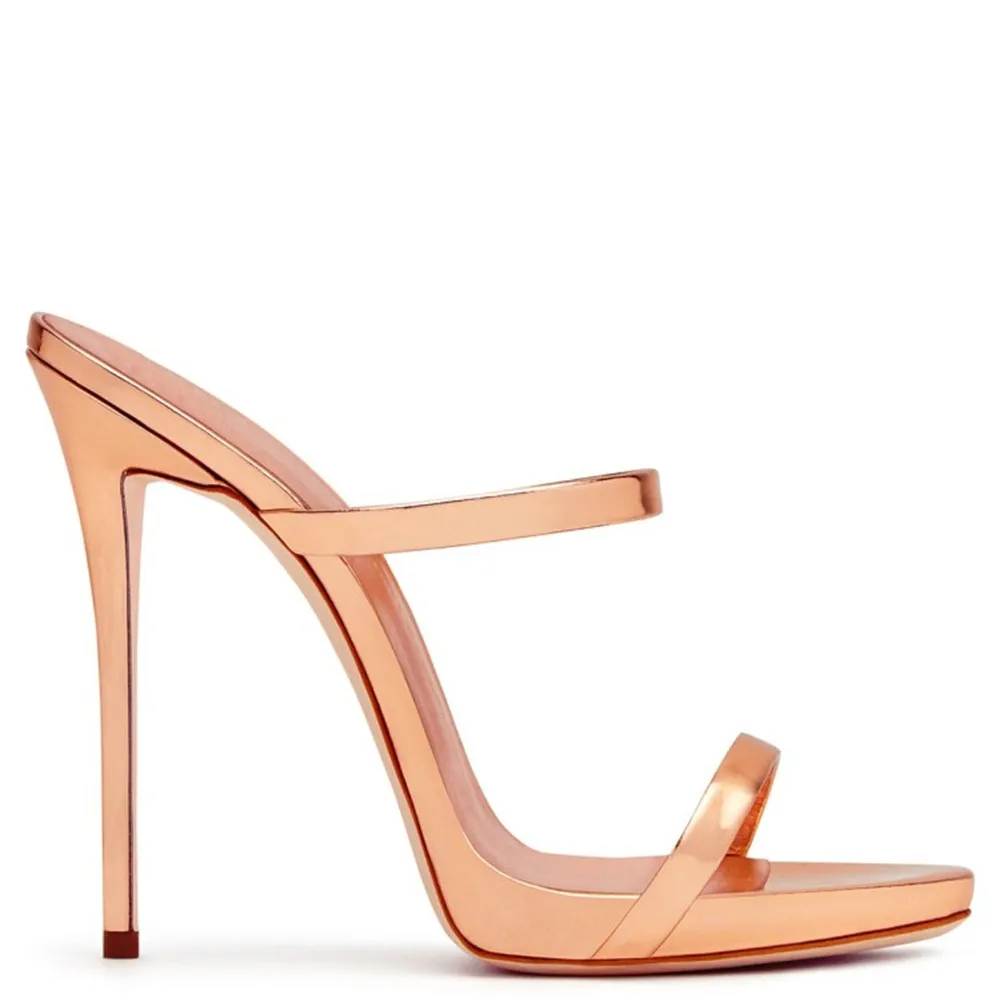 DORATASIA/Новые Брендовые женские туфли на высоком каблуке из лакированной кожи, большие размеры 35-43 женские вечерние пикантные летние шлепанцы - Цвет: Оранжевый