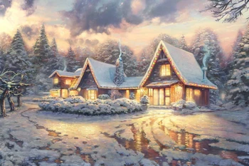 

HUAYI Snow Scenery Art fabric Photography Winter Scenery Backdrop Newborns Portrait Photo Backgrounds XT-4361