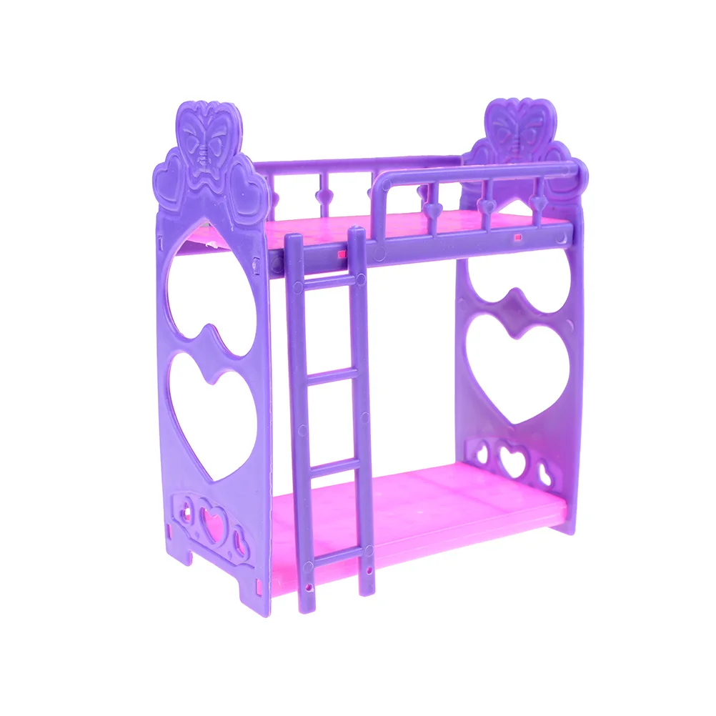 

1pcs plastic bed for doll mini kelly doll play house accessories gift toy for Girl birthday gift