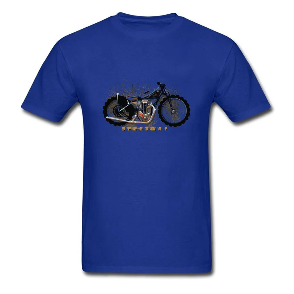 Leisure Casual Men's T-shirts 2018 Hot Sale Mother Day Short Sleeve Crew Neck Pure Cotton Tops & Tees Customized Tops Shirt Vintage Excelsior Jap Speedway Bike by MotorMa blue
