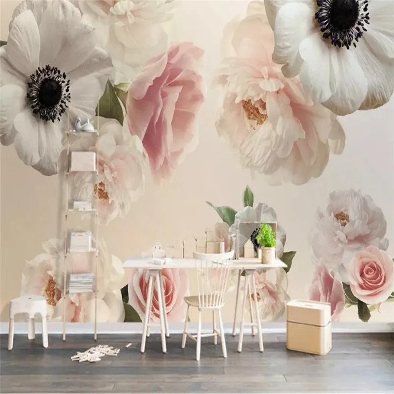 Beautiful flowers TV background professional production murals manufacturers wholesale wallpaper mural poster photo wall Beautiful flowers TV background professional production murals manufacturers wholesale wallpaper mural poster photo wall