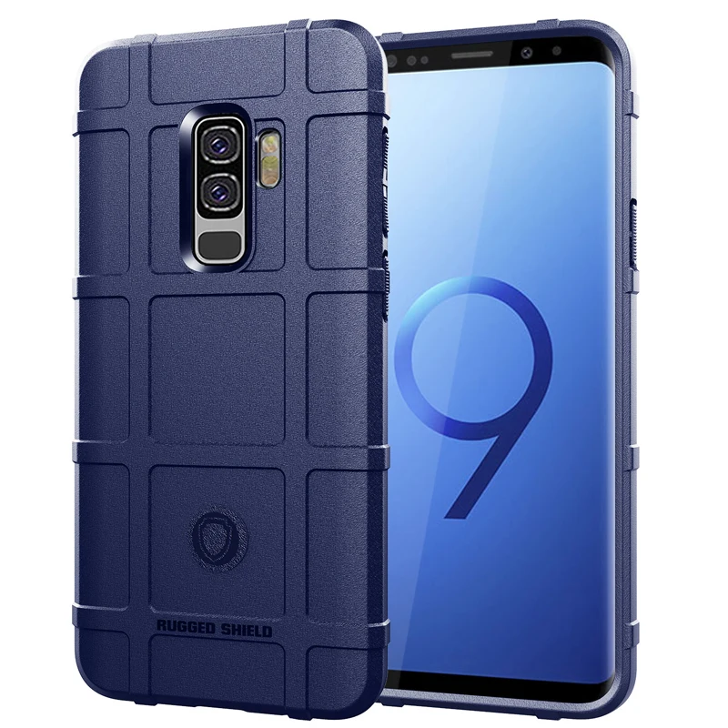 

360 Degree Full Body Protection Case for Samsung S9 Plus Soft TPU Thick Solid Armor Tactical Protective Cover Case