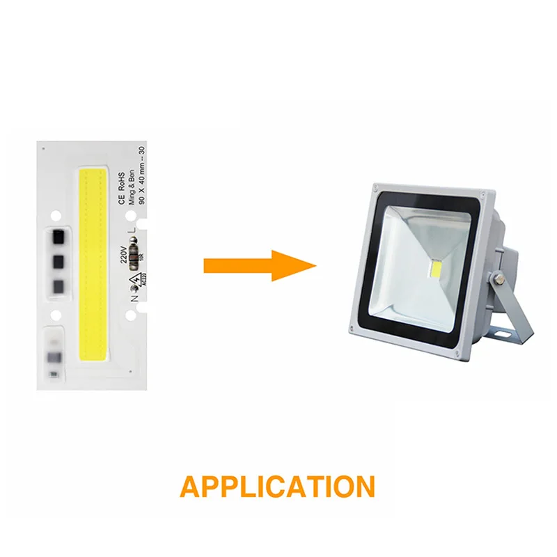 Светодиодный прожектор COB 30 Вт 50 70 100 150 220 В 110 IP65 умный IC для DIY светодиодный