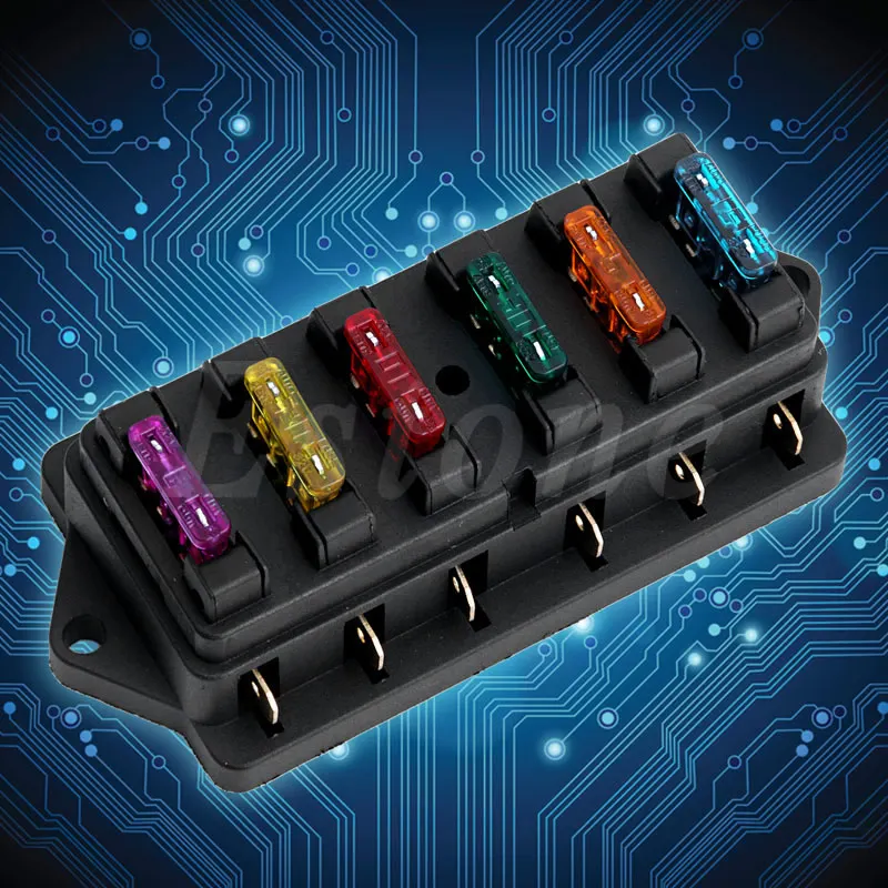 Новый блок предохранителей 12 В/24 В с 6 предохранителями|fuse box|blade fuse boxfuse box holder |