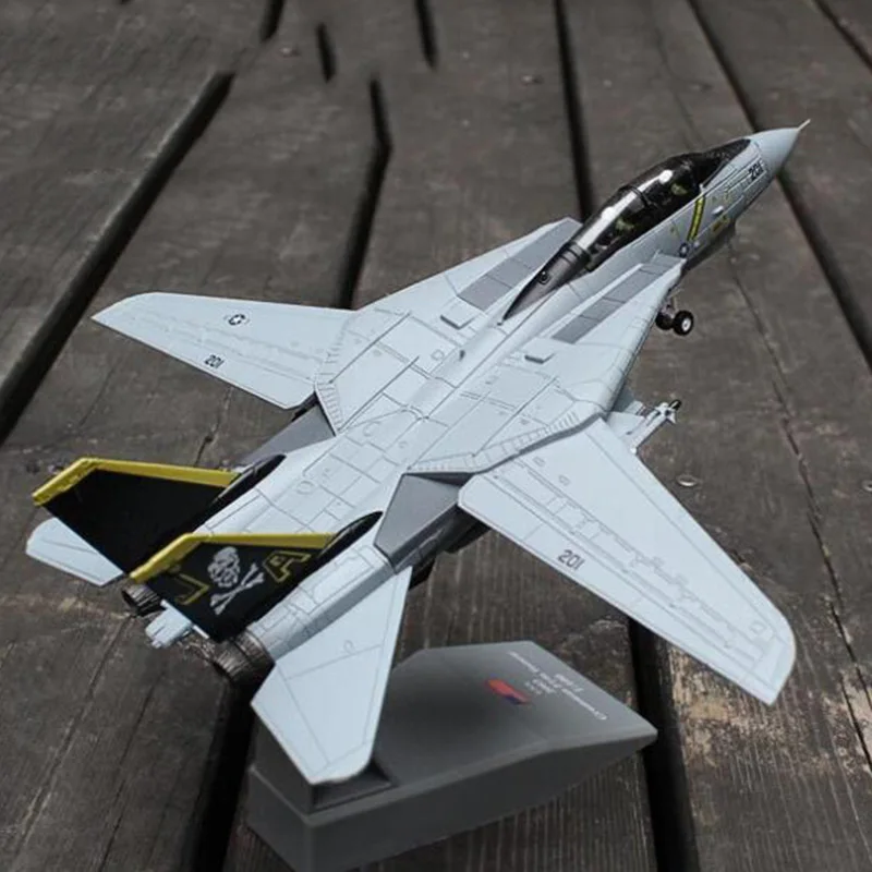 1/100 масштаб военная модель игрушки F14 Tomcat F-14A/B AJ200 VF-84 истребитель ВМС США ВВС литой металлический самолет модель игрушки