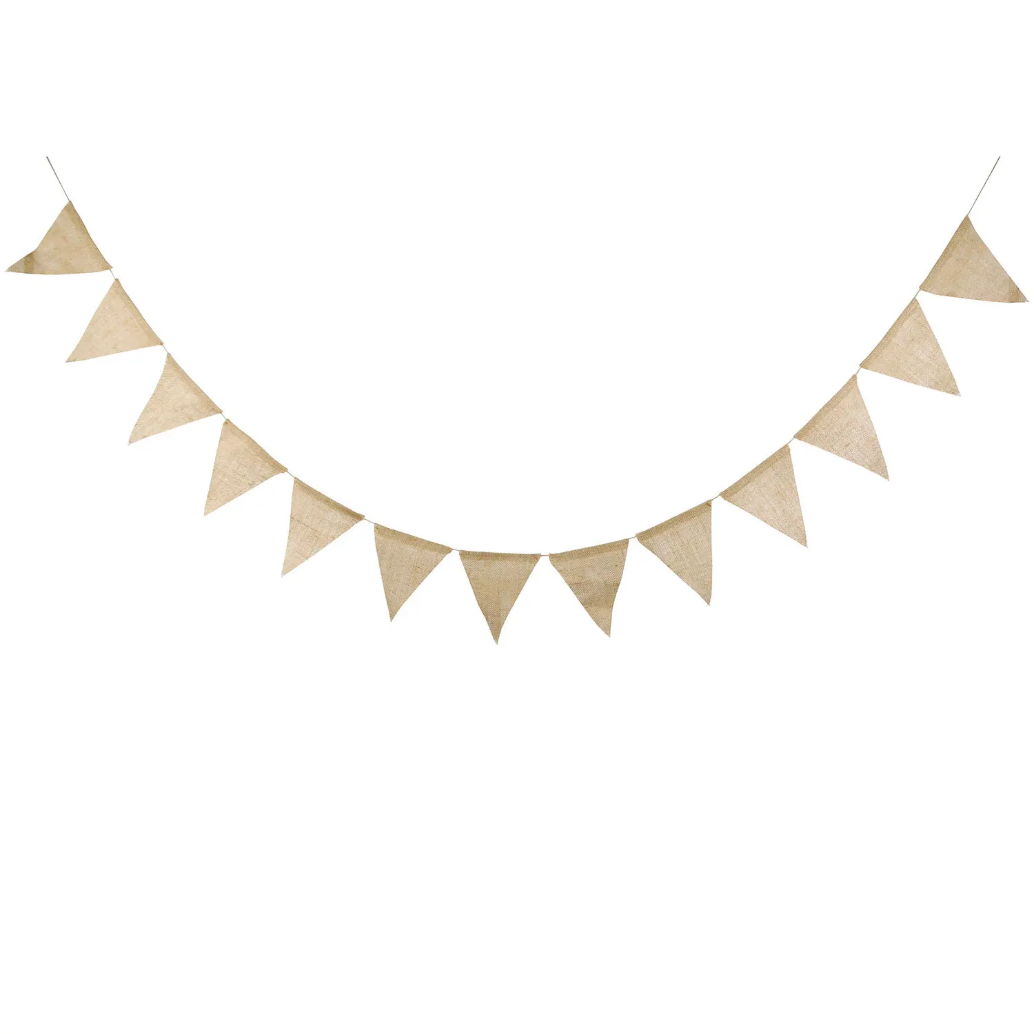 

12/13 Pieces of Linen Banner Wedding Engagement Triangular Flag Party Items Happy Birthday Event Photo Background Decoration