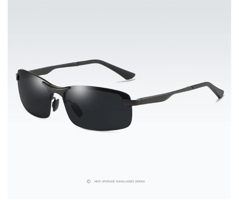 DEARMILIU бренд Для мужчин s очки с оправой поляризированне без оправы вождения Ночное видение стекла, солнцезащитные очки, UV400 оправы очков для Для мужчин