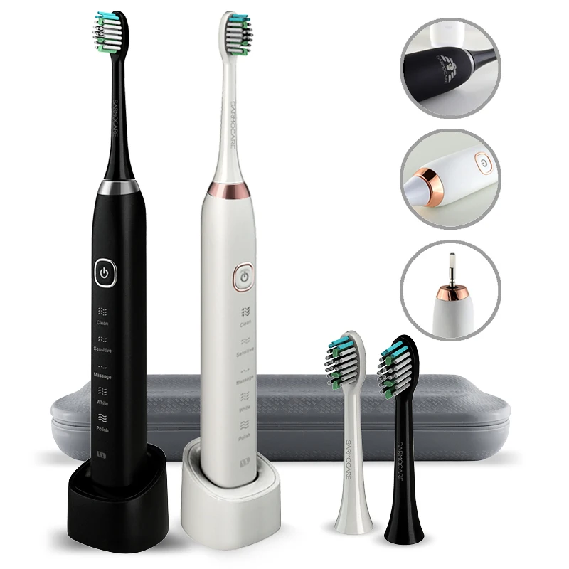Sarmocare S100 Ultrasonic Sonic Electric Toothbrush LED indicator toothbrushes IPX7 Waterproof B200 Toothbrush Sanitizer