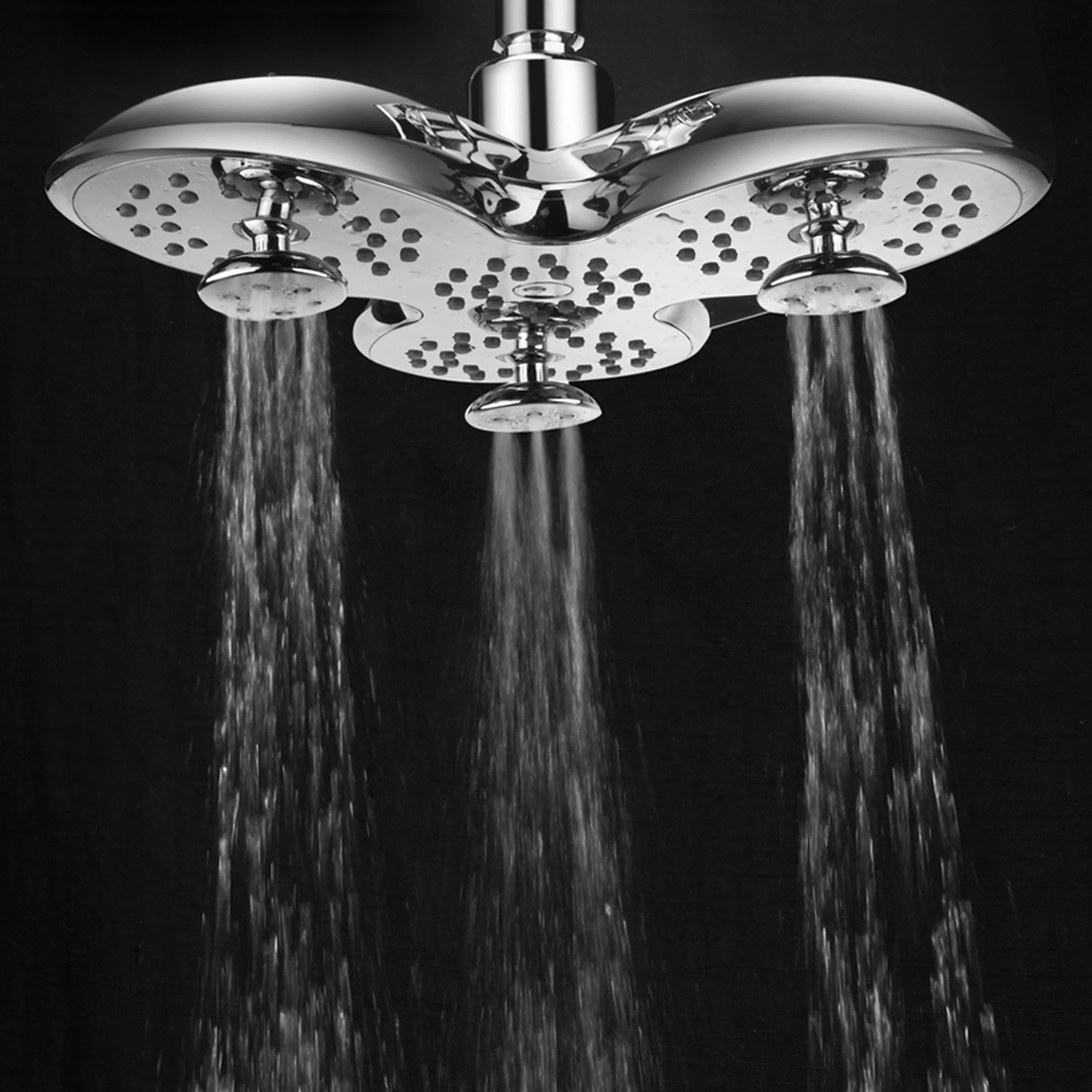 Aquaspa Trident High Power 9.5 inch Rainfall Shower Head (2)