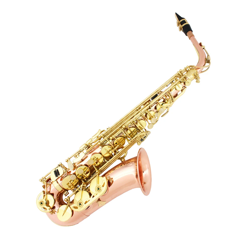 Осенний фосфорный медный двухцветный Eb альт саксофон Sax Woodwind инструмент с