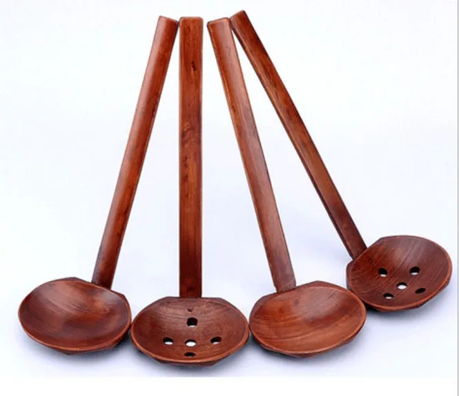 1PC Creative Natural Wood Japan Korea Long Handled Soup Spoon Wooden