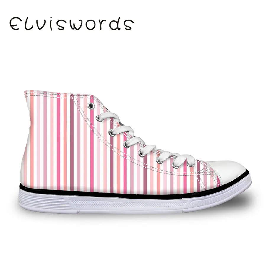 

2019 New Women High-top Canvas Shoes Fashion Color Printed Small Fresh Lace-up Flat shoes Student Casual Shoes