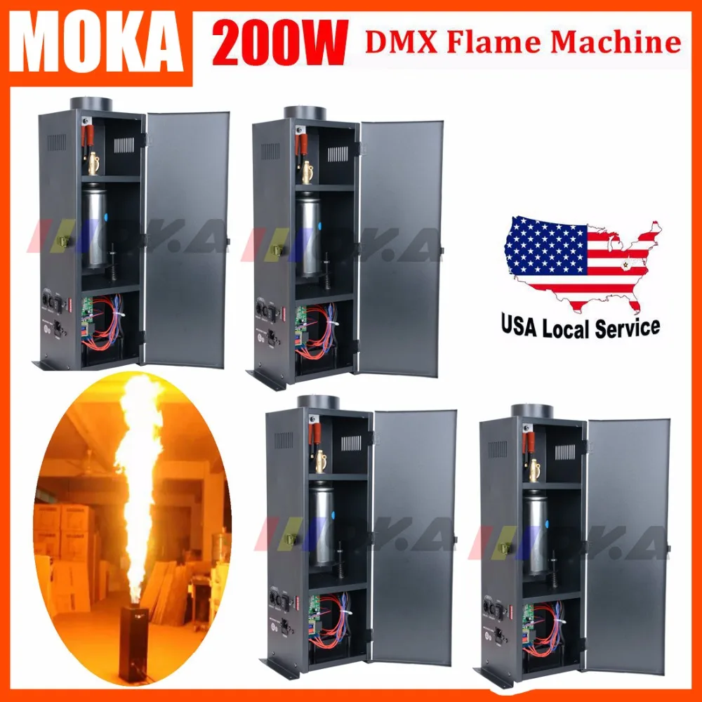 

4pcs/lot 4 Angle Flame Thrower Stage 200W Flame Fire Machine 90V-240V dj Flame Projector