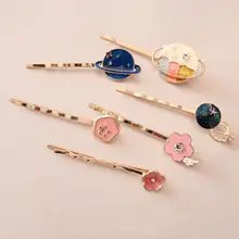 1 шт. заколки для волос для женщин и девочек с розовым цветком заколка для волос металлическая Золотая глазурь заколка для волос аксессуары для укладки волос