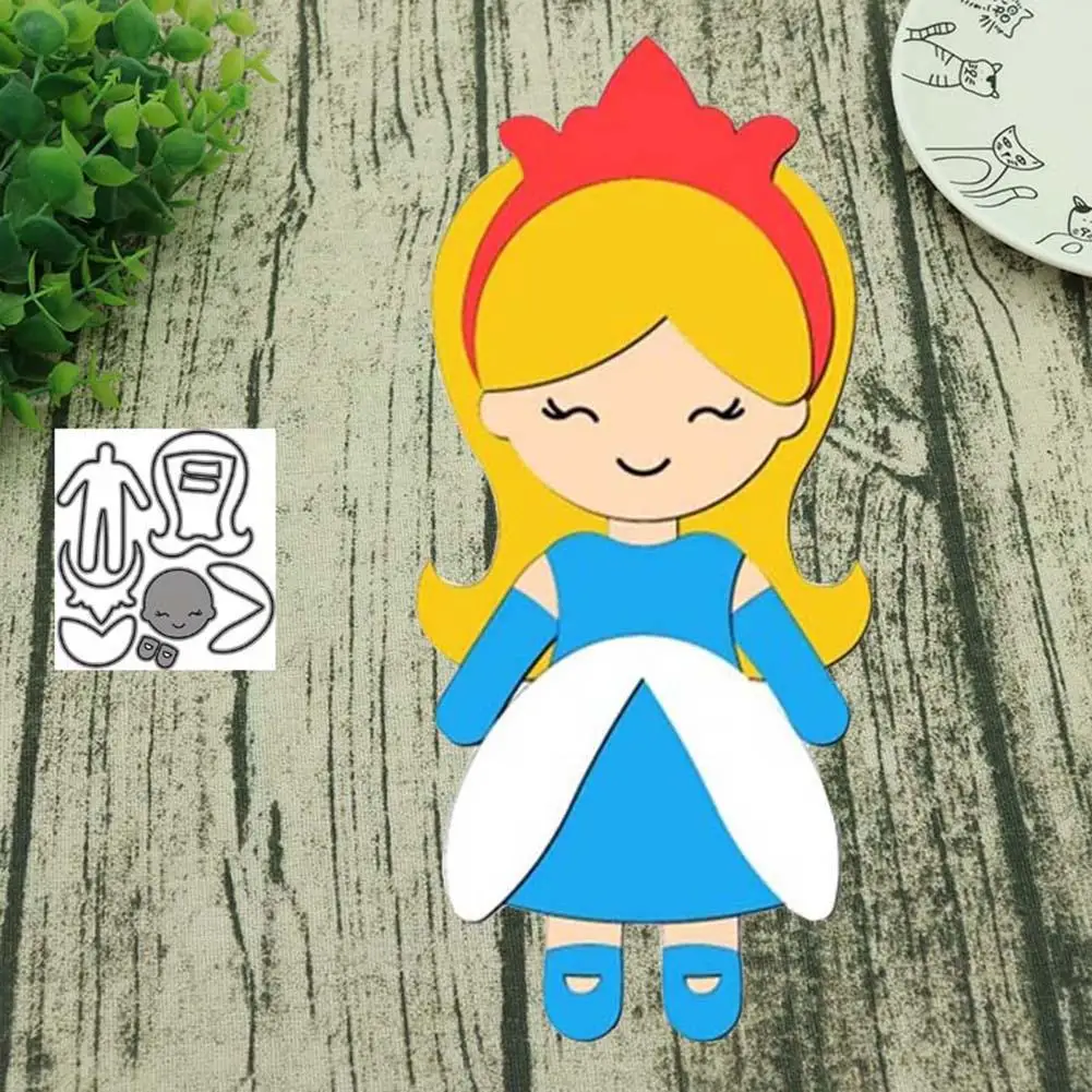 

Cartoon Girl Metal Cutting Dies DIY Scrapbook Emboss Paper Cards Album Craft