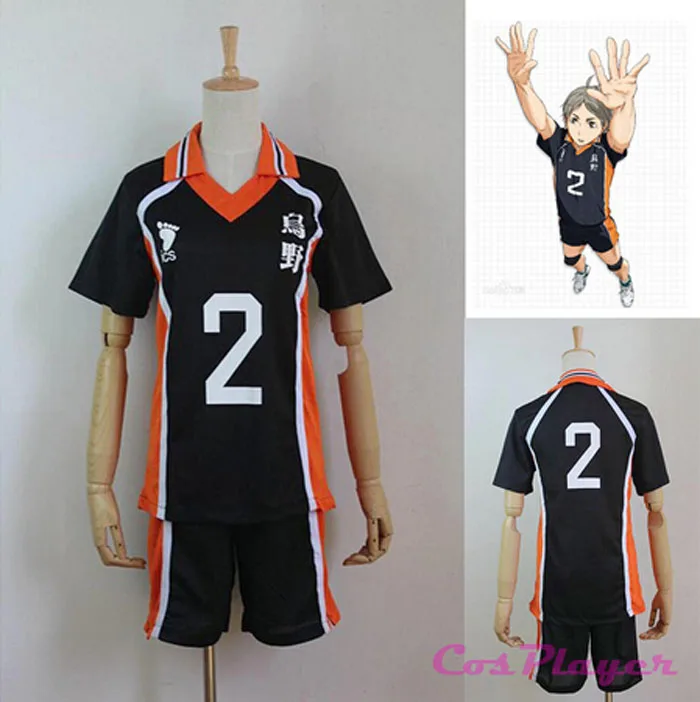 Горячая распродажа! Трикотажные изделия в стиле аниме Karasuno High School Club костюм Haikyuu