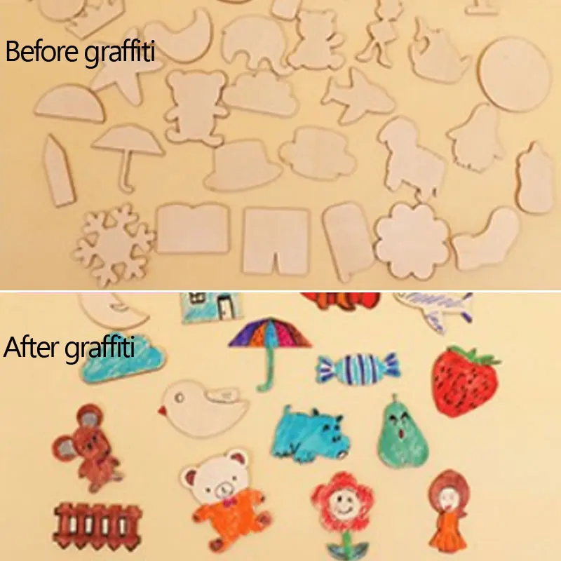 Creative Children Learning Painting Set Drawing Template Graffiti Educational Toys Wooden Painting Tools Coloring Toys Creative Children Learning Painting Set Drawing Template Graffiti Educational Toys Wooden Painting Tools Coloring Toys
