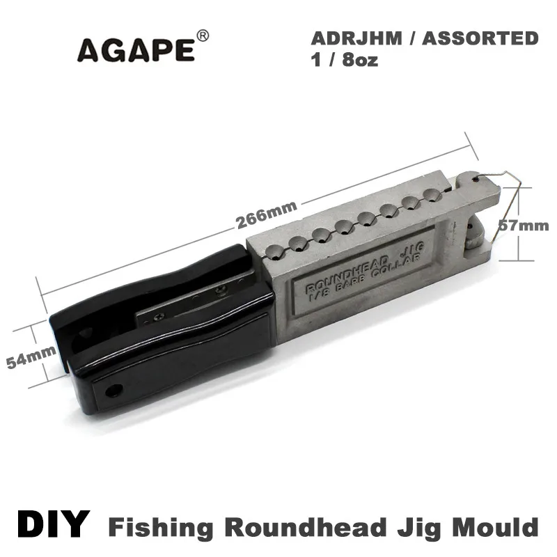 Agape DIY рыболовные круглоголовые джига плесени adrjhm/разные комбо 1/8 унций(3,5 г) 8 стаканчики для минеральных водов
