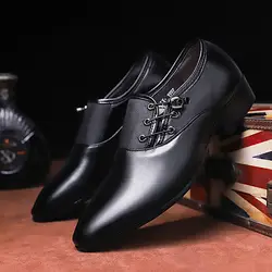 2018 недавно Для мужчин качество лакированные кожаные туфли Zapatos de hombre большой размер 38-48 Черная кожа мягкая Человек платье Бизнес обувь