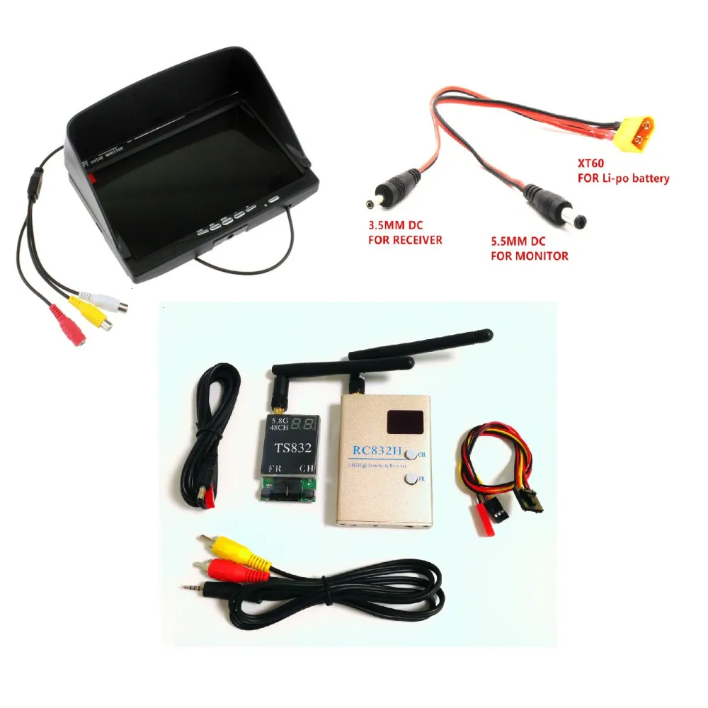 FPV Combo System 5.8Ghz 5.8g 600mw boscam Transmitter ts832 and