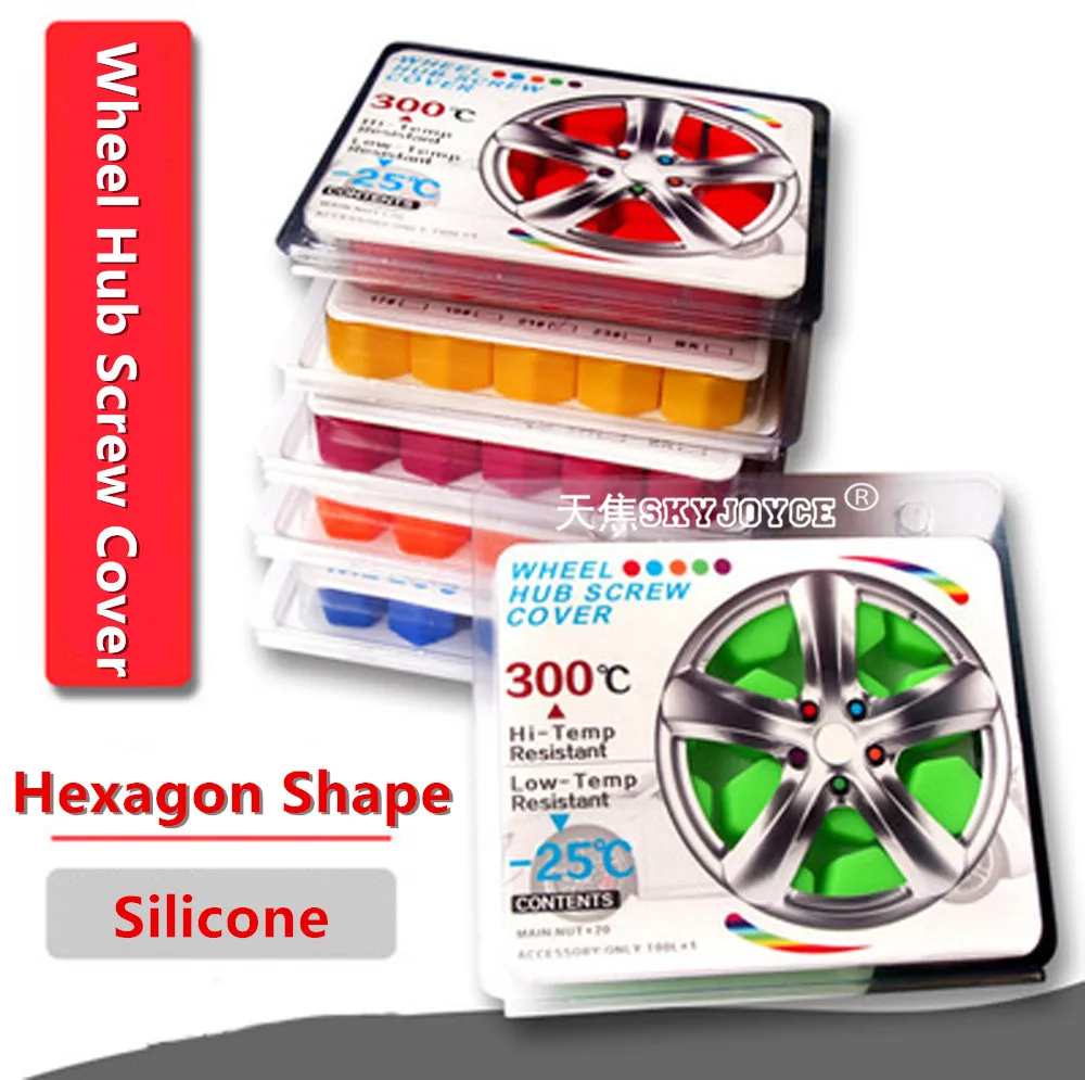 20 x car wheel hub screw cover case cap silicone lug nut bolt decorative wheel hub cover seat car styling emblem rim sticker (22)