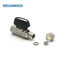 NBSANMINSE BVJ-OD/F шаровой клапан из нержавеющей стали 1/4 3/8 1/2 Дроссельный клапан 3000 Psi SS316L для лабораторного масла воздуха воды