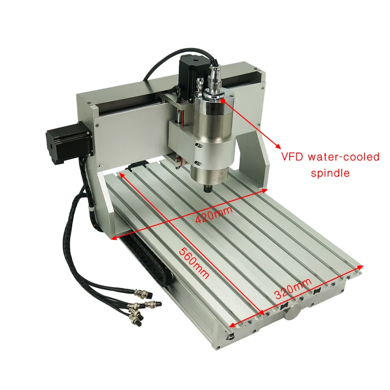 800 W 1.5KW 3 оси мини алюминиевый cnc-маршрутизатор 4 оси 3040 со столом Зажимные инструменты по металлу фрезерно-сверлильный станок